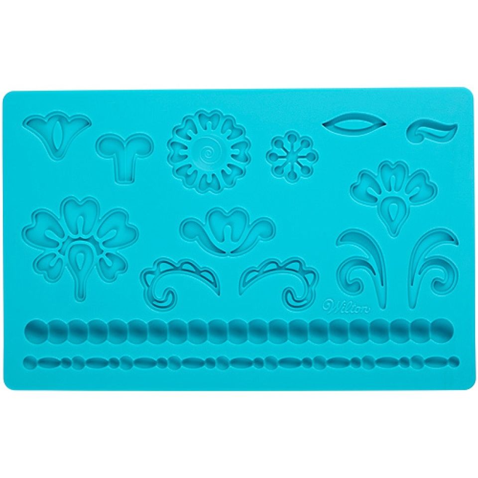 wilton fondantform damask hochzeitstorte