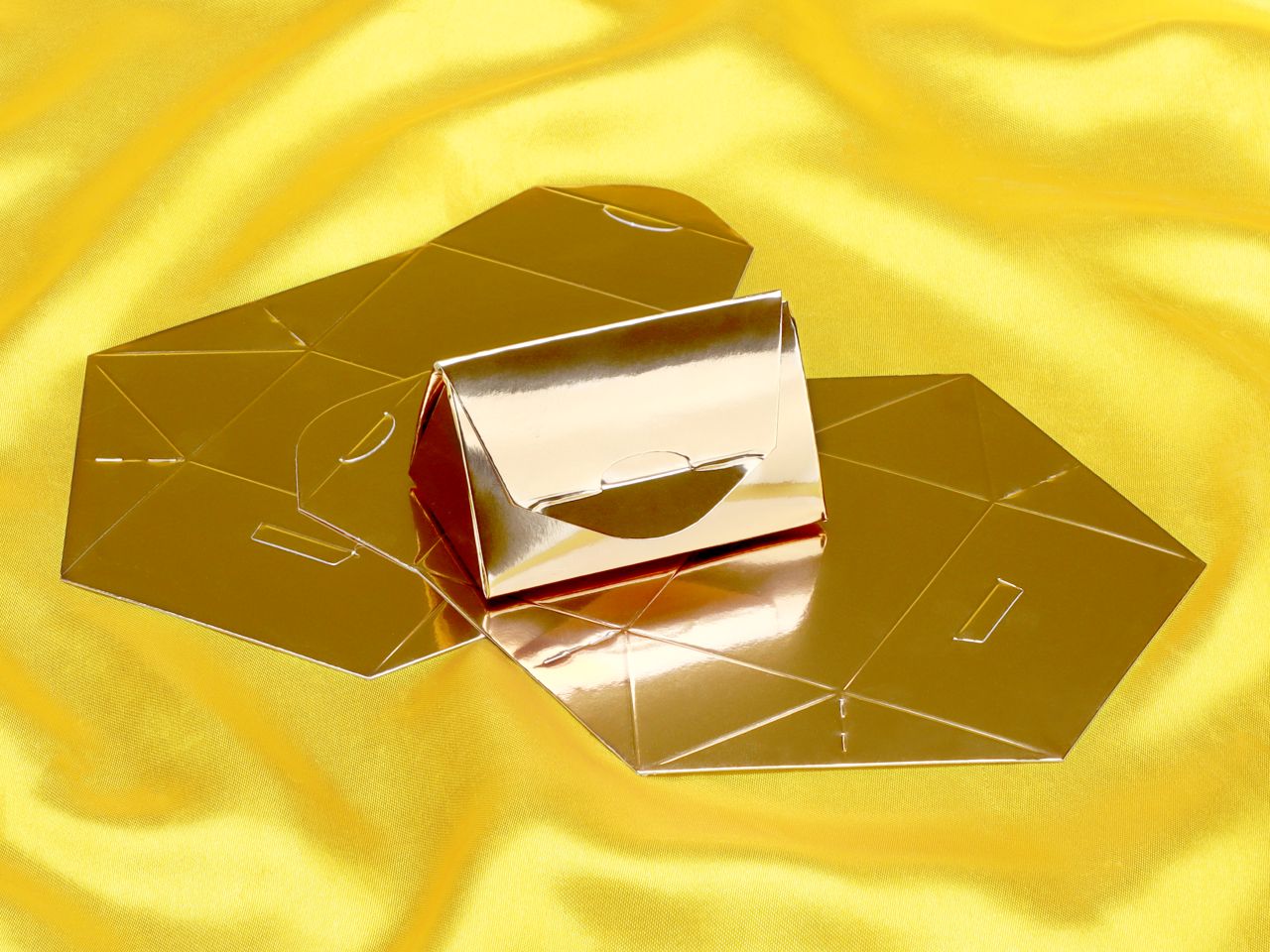 pralinenverpackung triangle gold 3er set