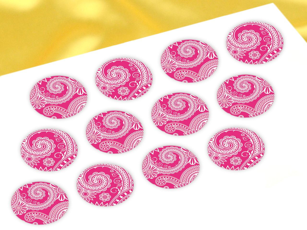 cupcake buttons indisch pink 12 stueck