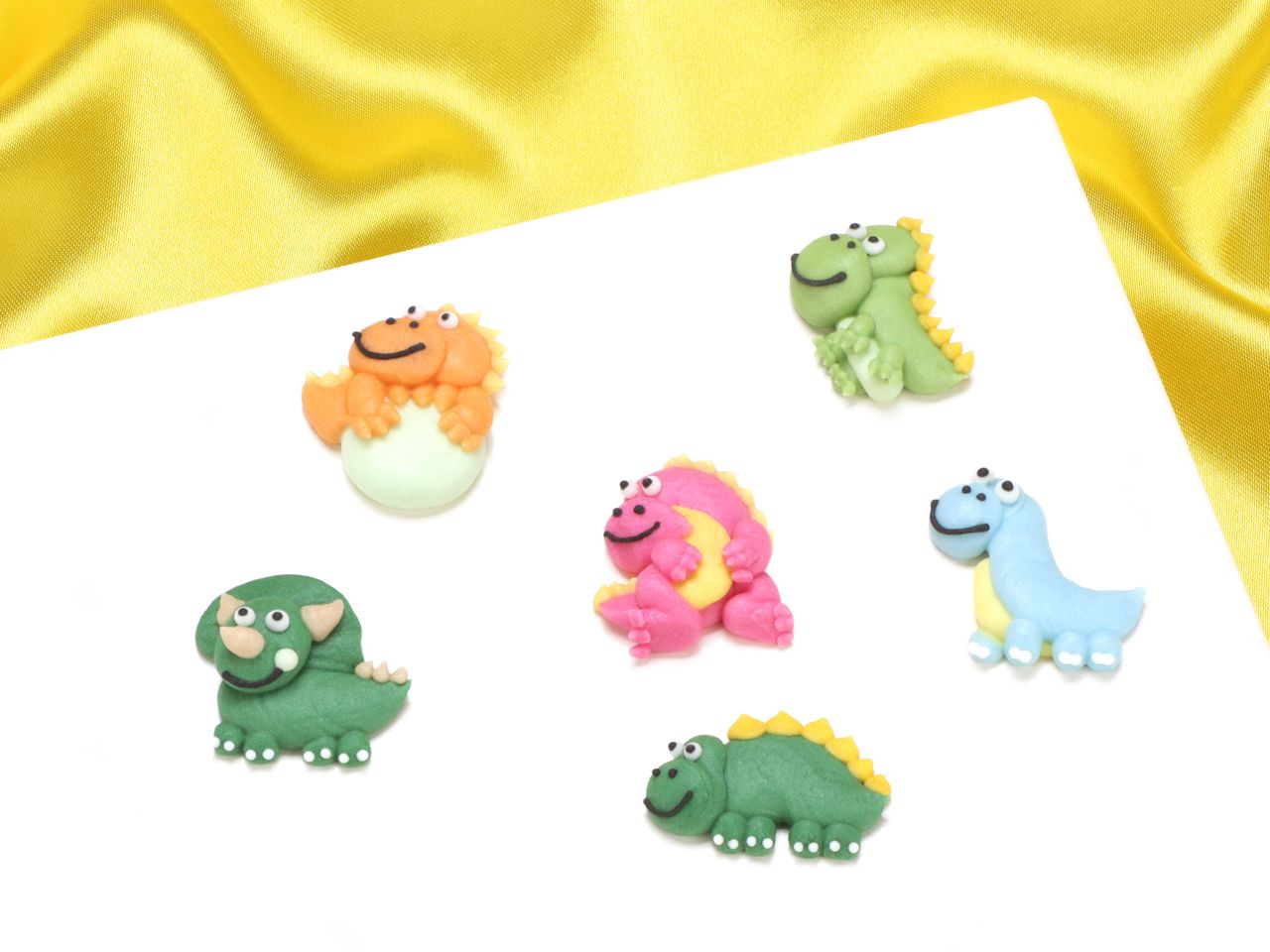 zuckerdekor dinos 2d 3x3cm 6 stueck