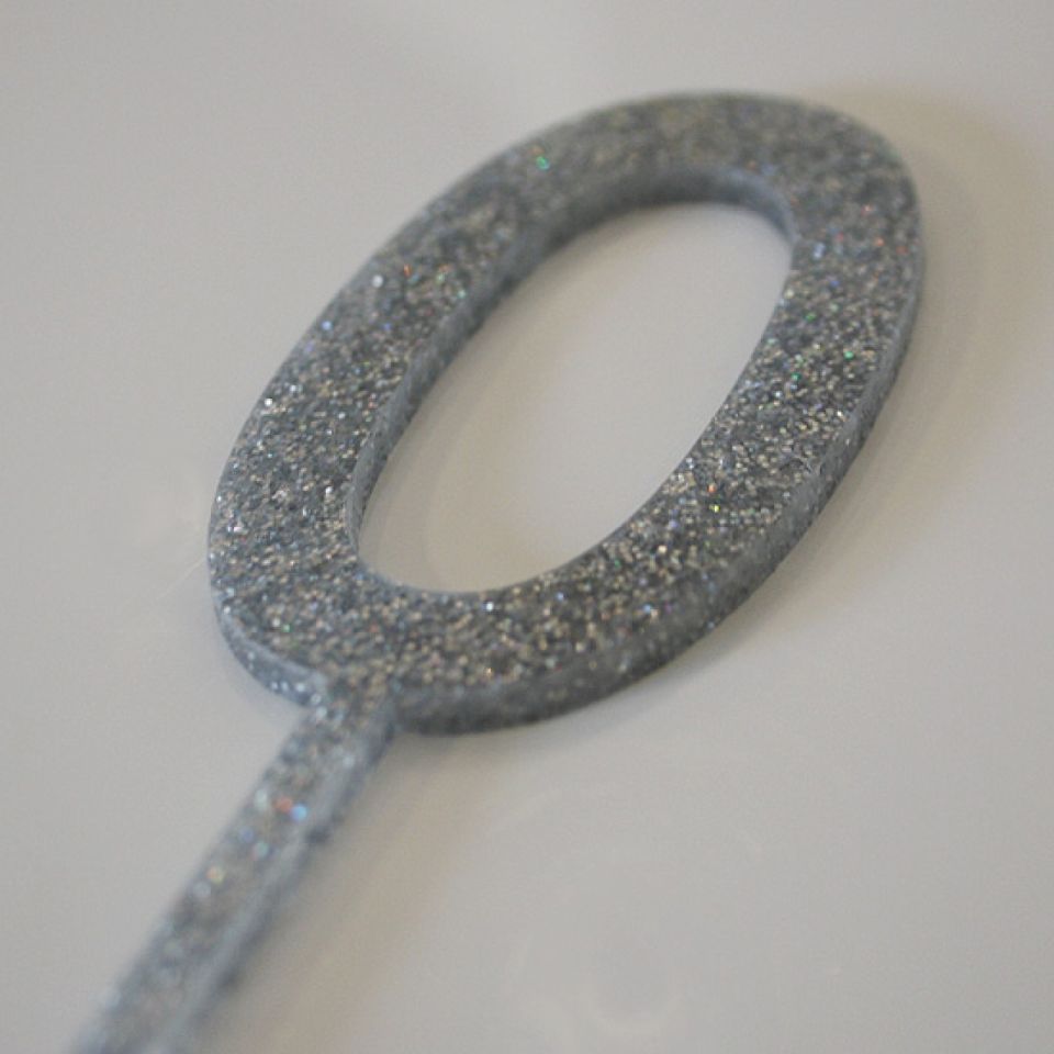 meri meri torten picker nummer 0 silber 11 cm