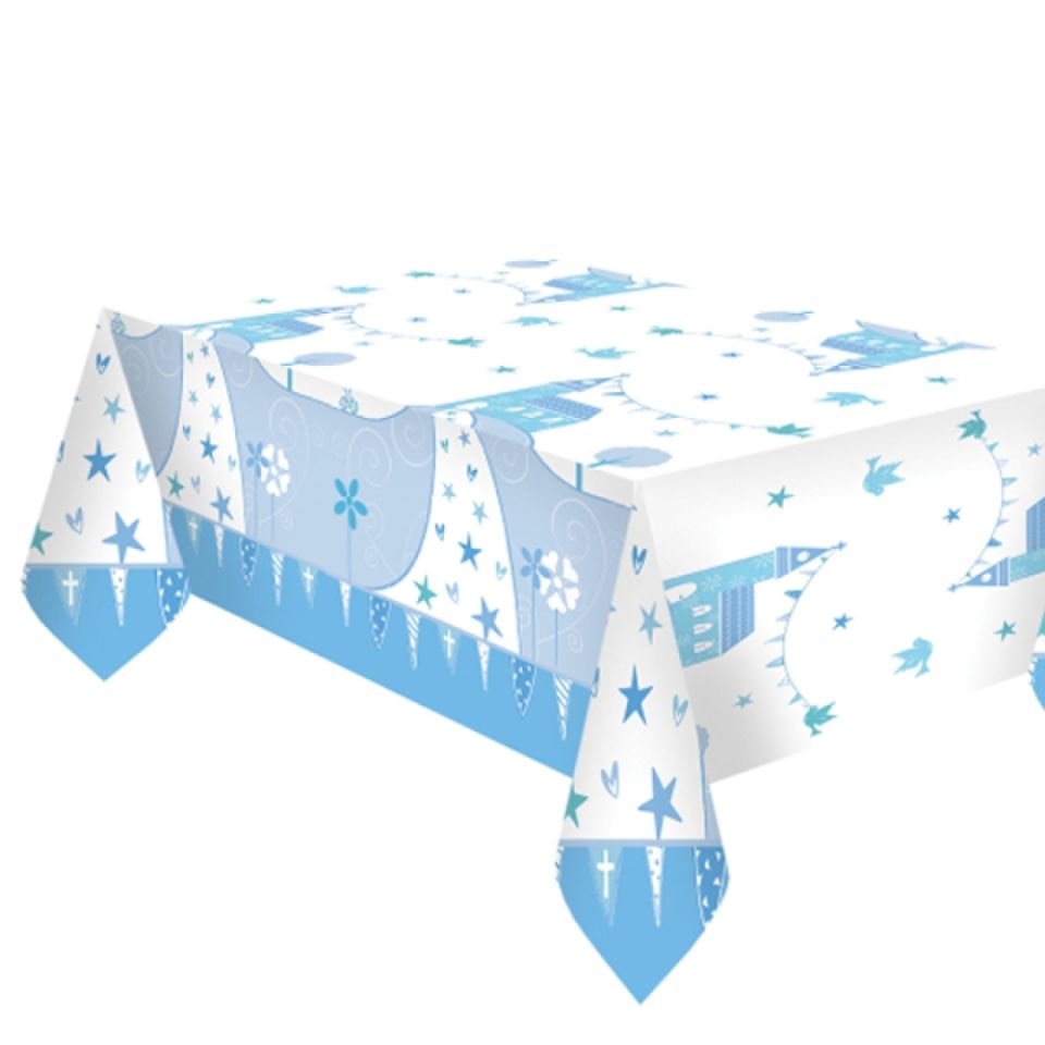 tischdecke taufe blau