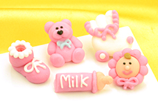 3D-motifs and toppers for birth and baptism