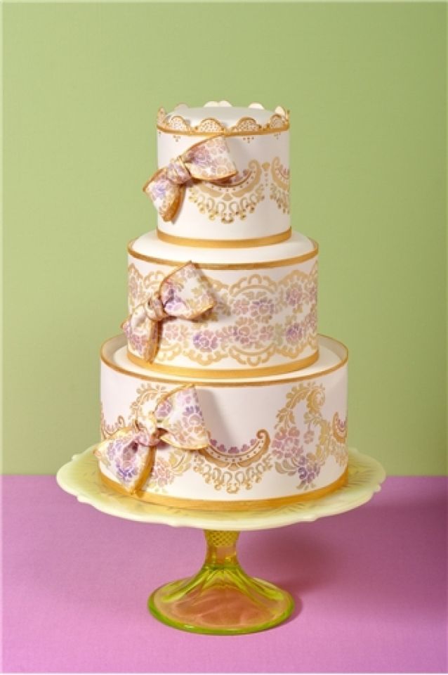 cake side stencil rosepoint 20 cm