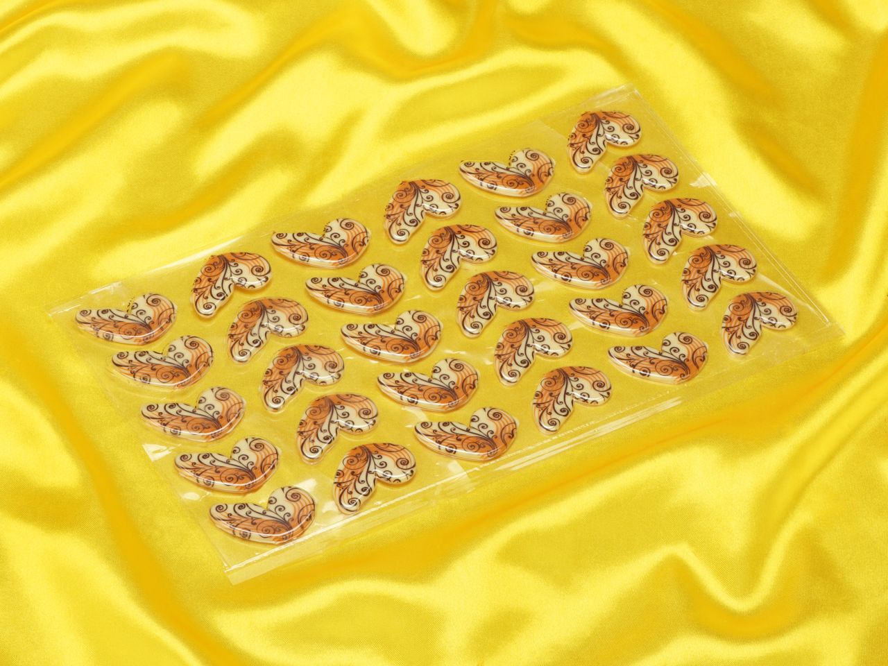 1 sheet chocolate butterfly white