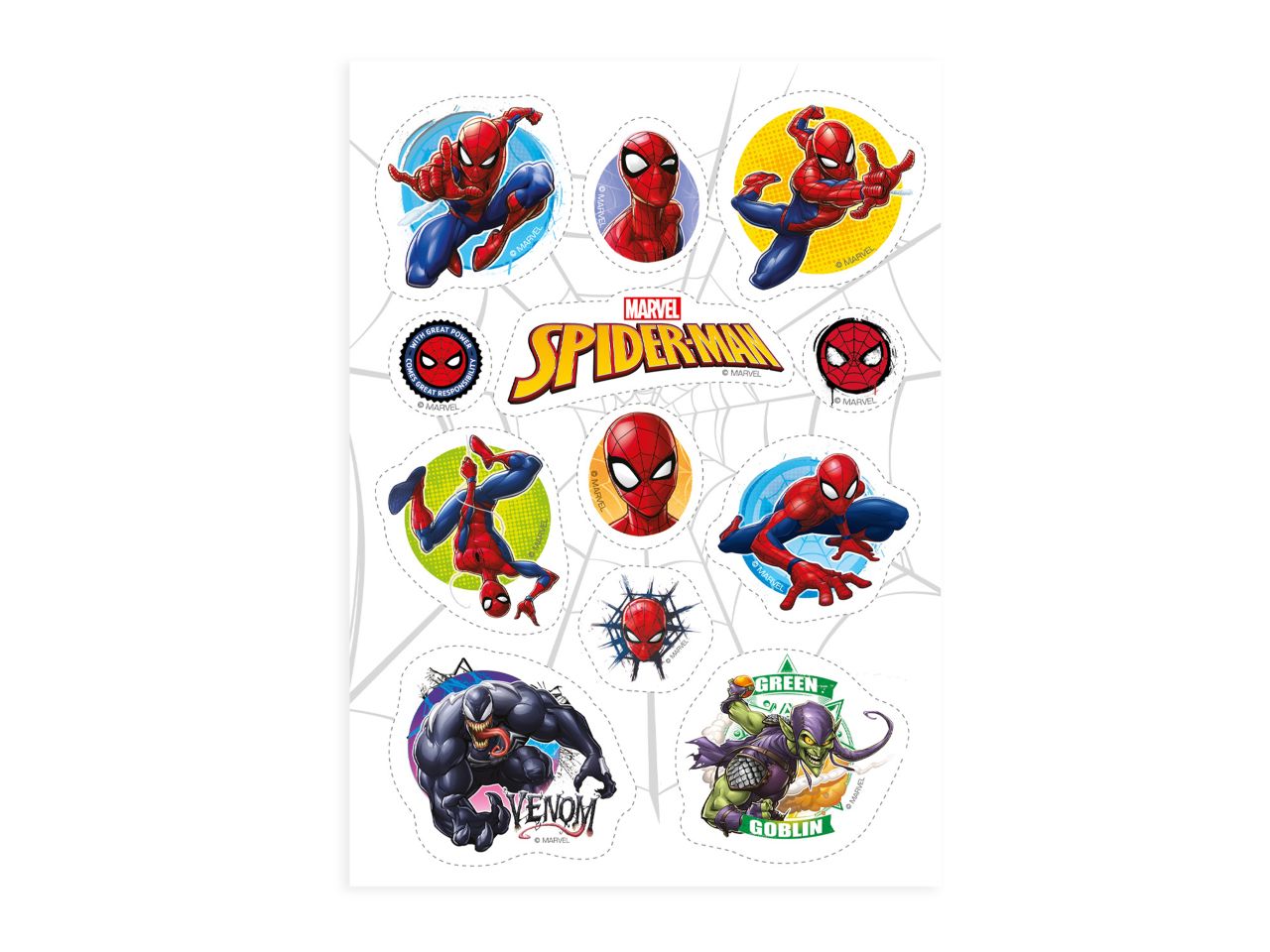 muffin topper spiderman wafer 12 pieces