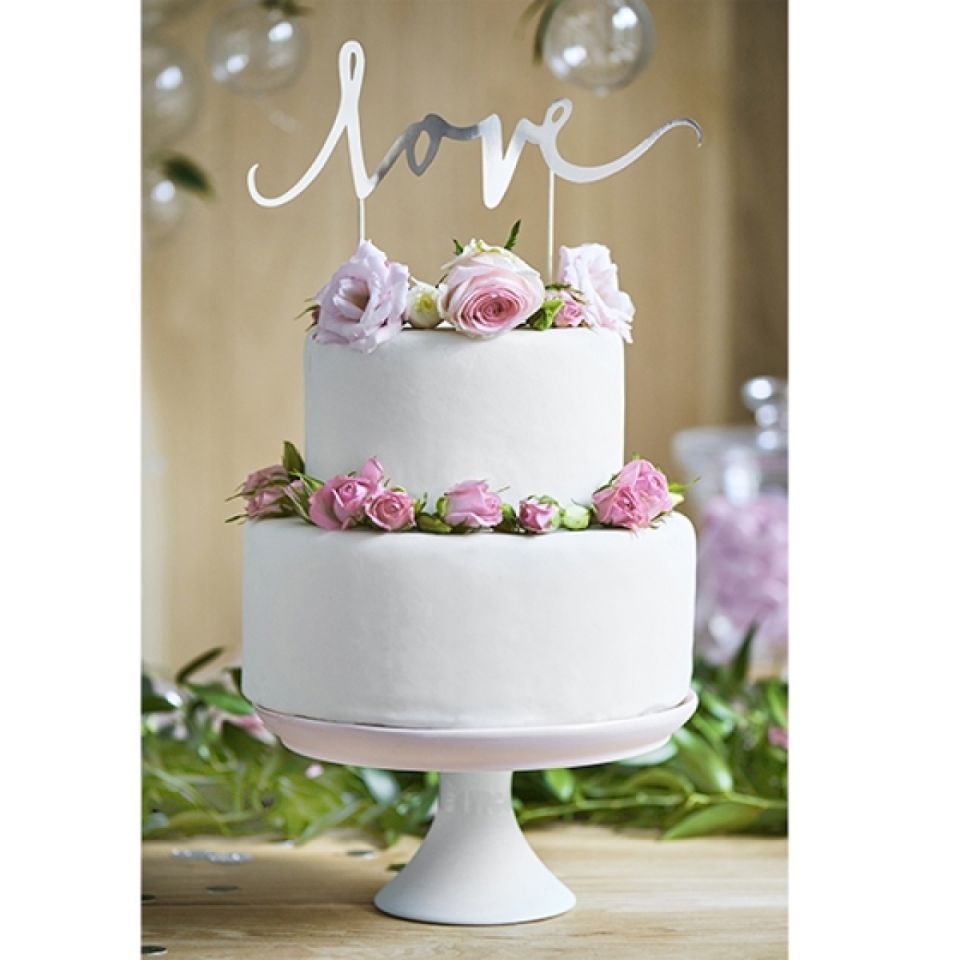 tortentopper love silber 17 cm
