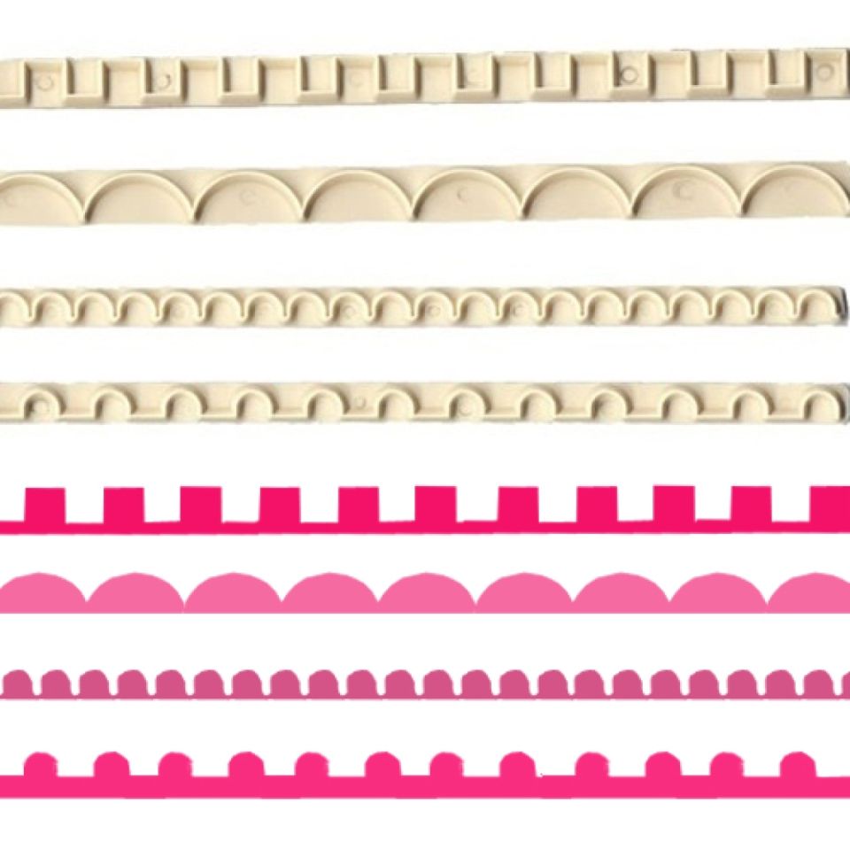 fmm sugarcraft no 3 decorative border cutter set 4 pieces