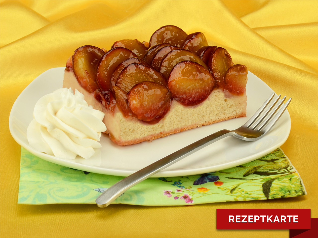 klassischer pflaumenkuchen mit hefemuerbteig rezeptkarte