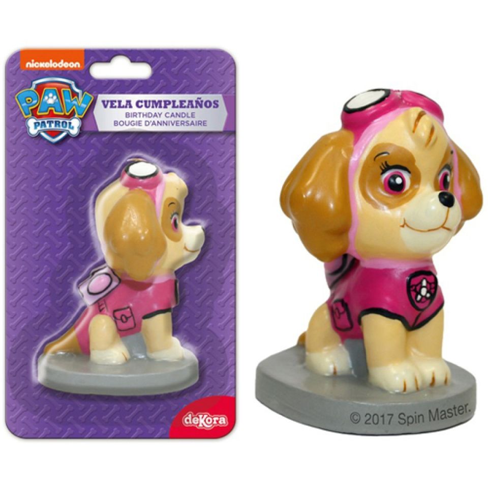birthday candle paw patrol skye 7 cm