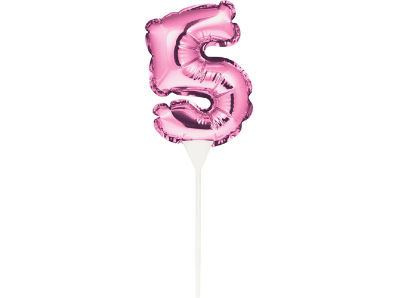 ballon topper zahl 5 pink 13 cm