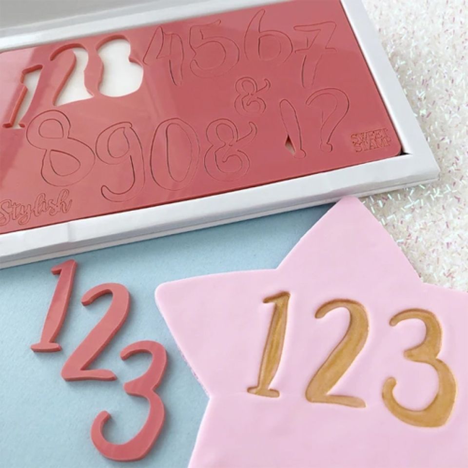 sweet stamp fondant stempel zahlen symbole set stylish