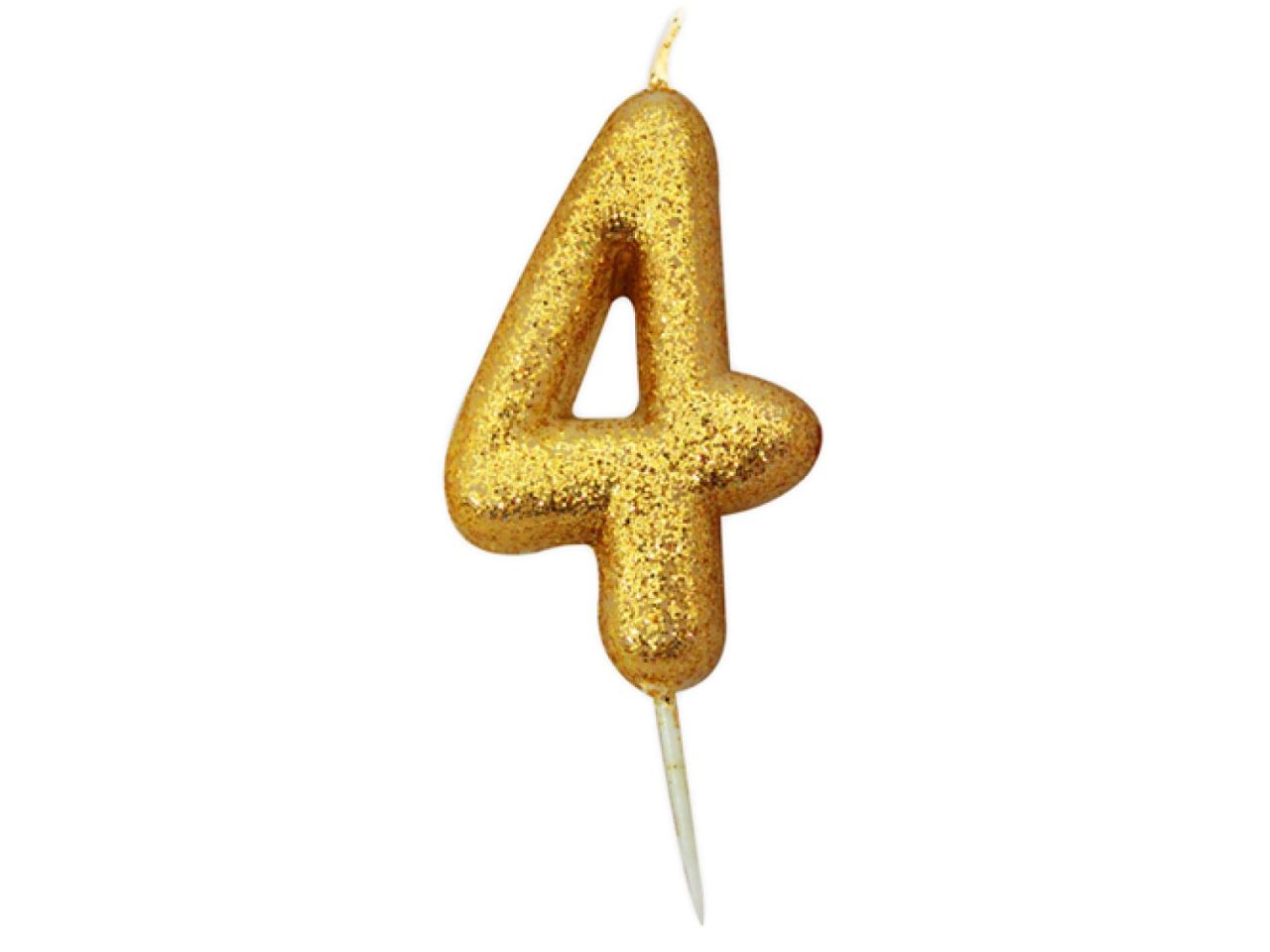 geburtstagskerze zahl 4 gold 7 cm
