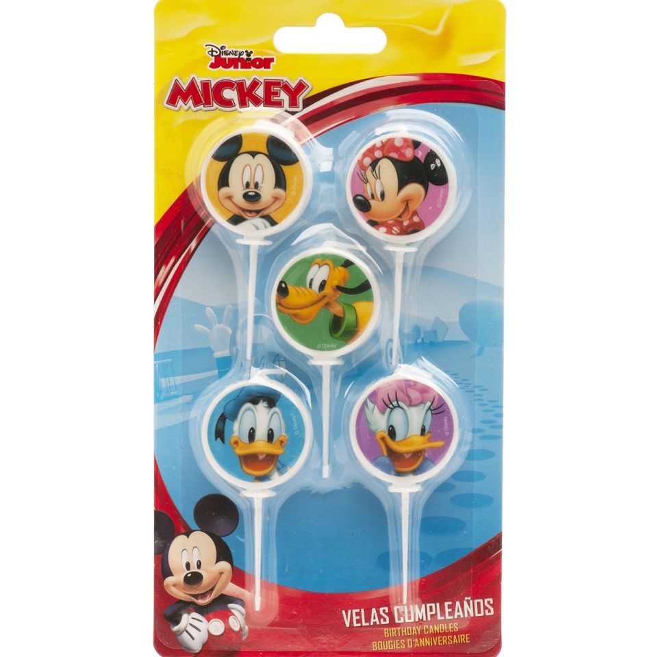 kerzen set micky maus und freunde 5 stueck 3 cm
