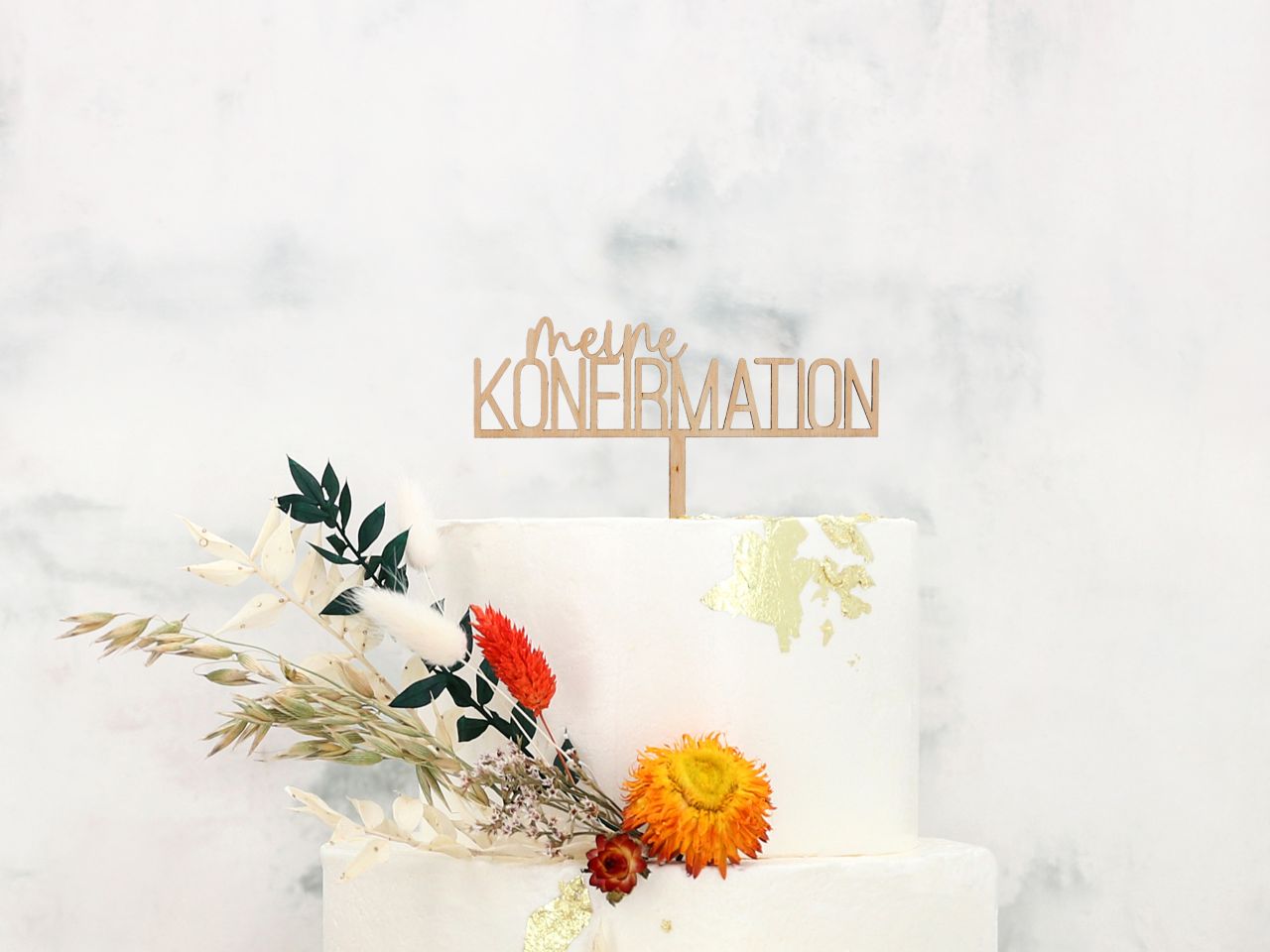 cake topper holz konfirmation