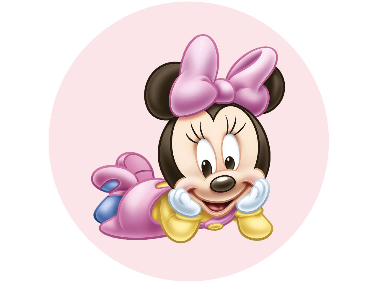 fondant paper baby minnie mouse rose round 20cm