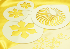 Decorating stencils for decorating of cakes, cakes and pastries