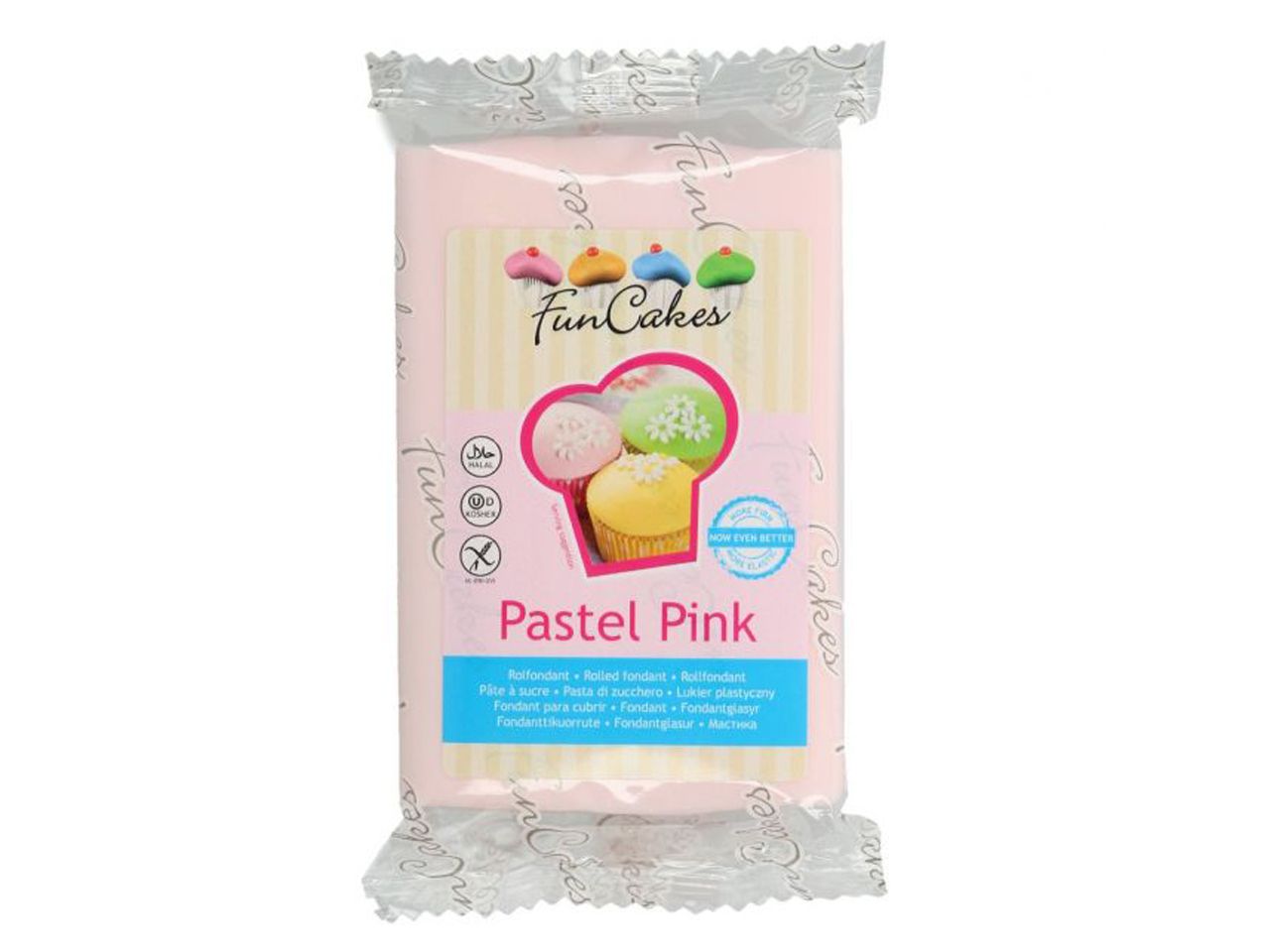 funcakes rollfondant rosa pastellpink 250g