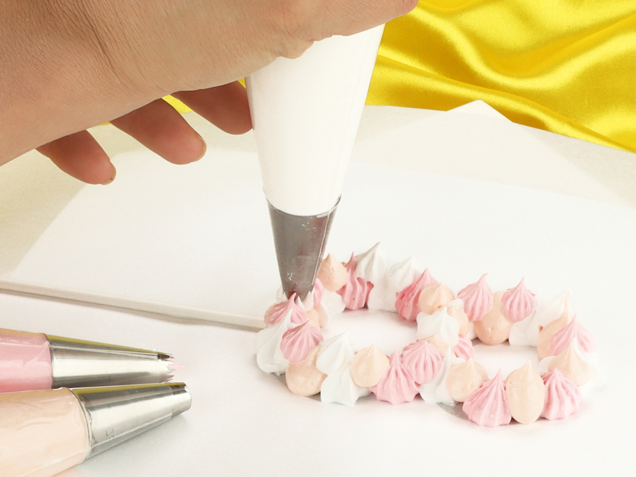 baiser cake topper anleitungskarte