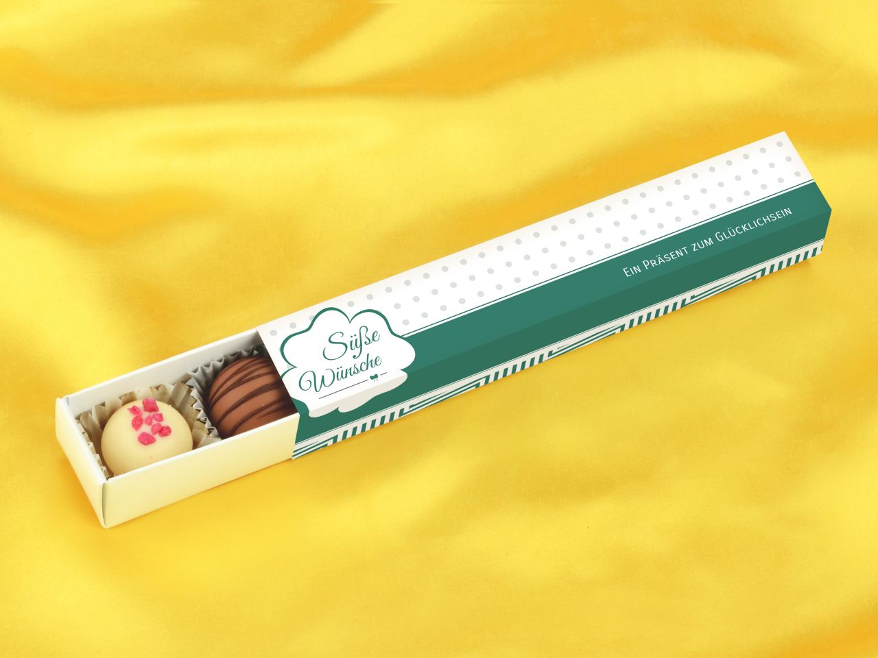 personalised truffle bar for 6 truffles clover