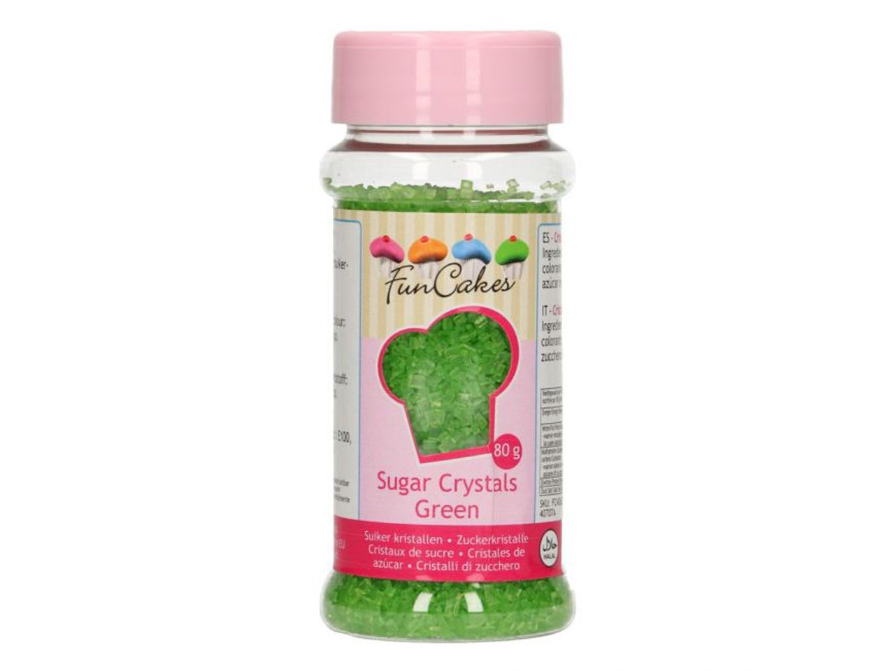 funcakes gefaerbter zucker gruen 80g