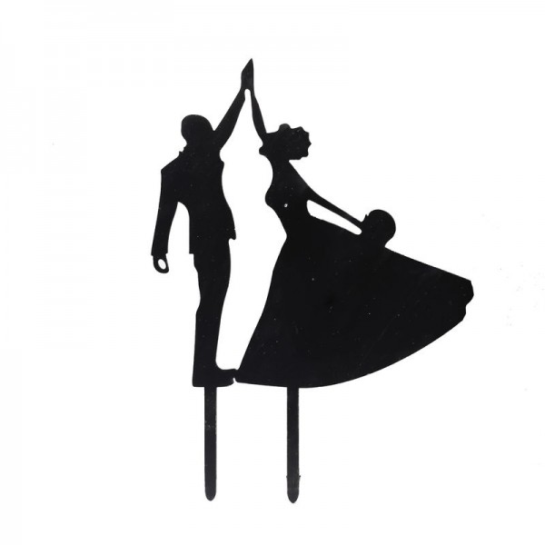sweet kolor cake topper silhouette siebter himmel schwarz acryl 4