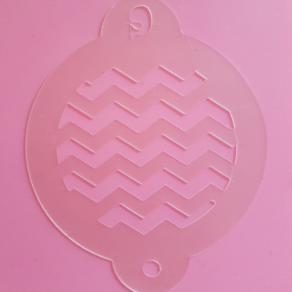 cupcake and biscuit stencil chevron