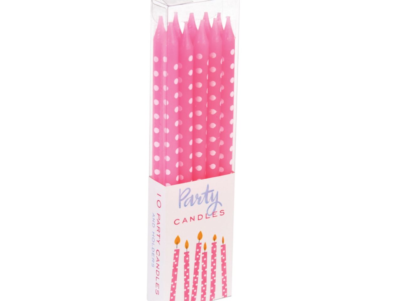 geburtstagskerzen 10 stk pink weisse punkte