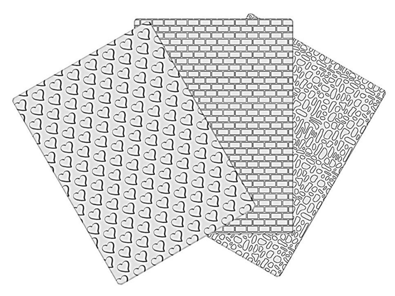pattern mats 1 hearts bricks leather