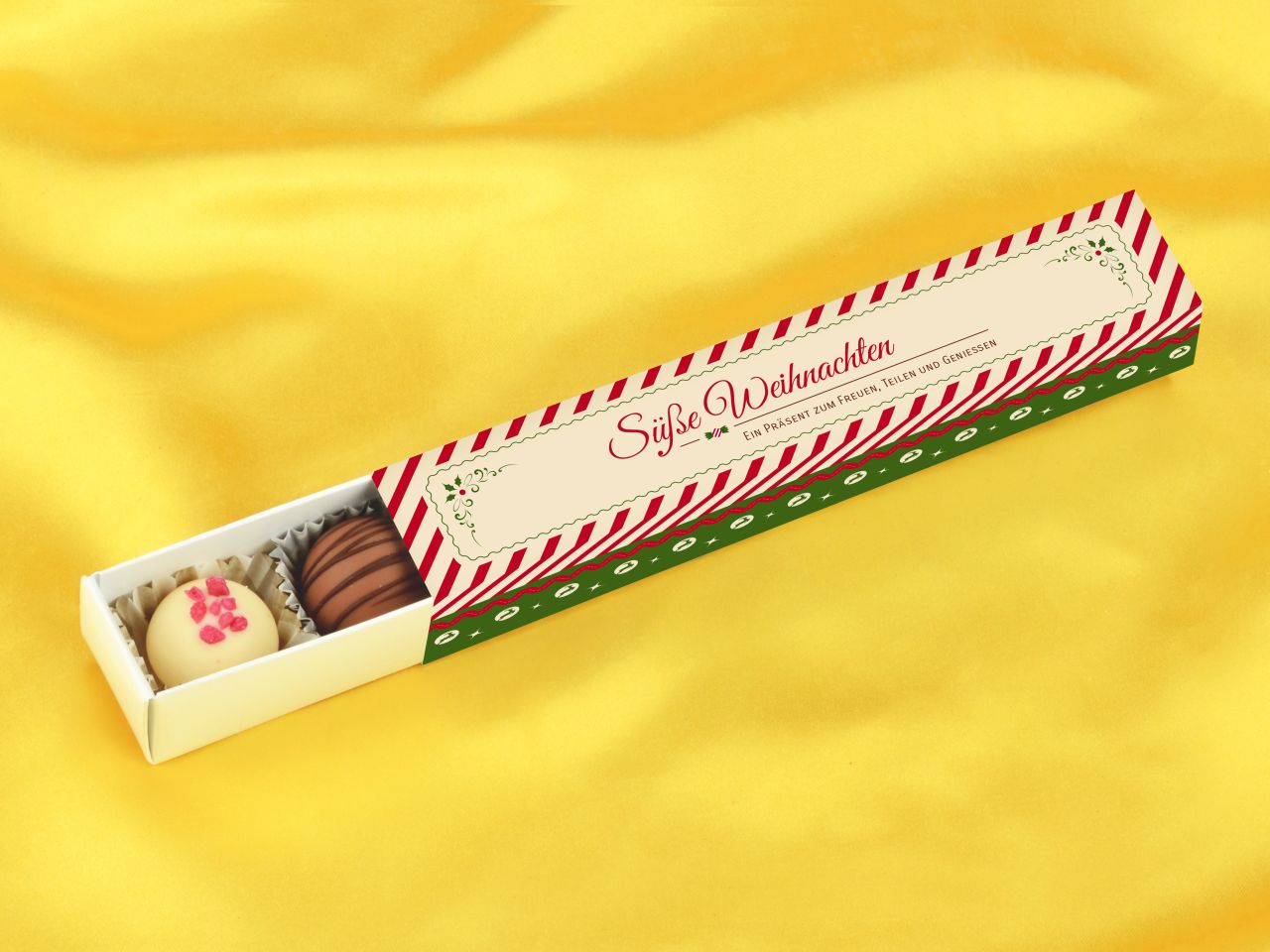 personalised truffle bar for 6 truffles christmas 1