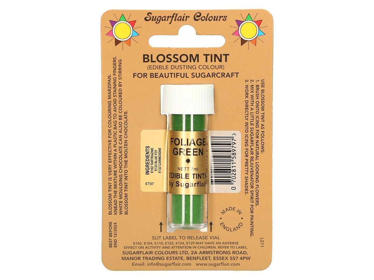 sugarflair puderfarbe foliage green gruen 7ml