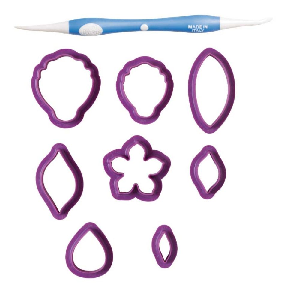 flower cutter set with book english winter flowers decora