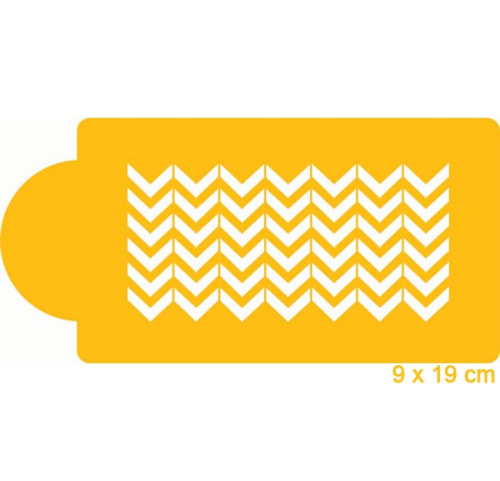 cake side stencil chevron 19 cm