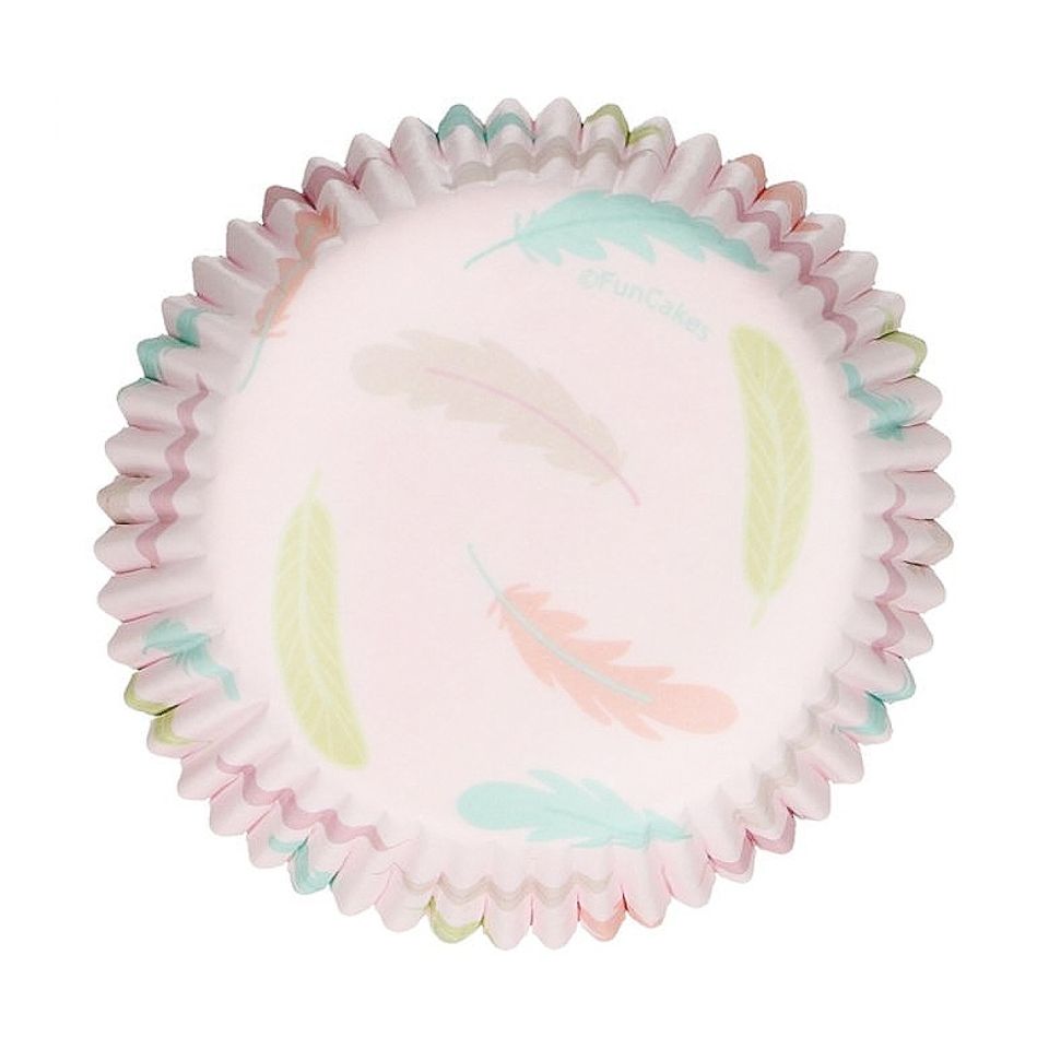 muffinfoermchen feder babyrosa 48 stk