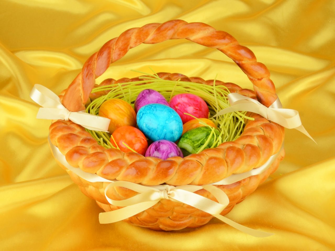 osterkorb set mit hefeteig