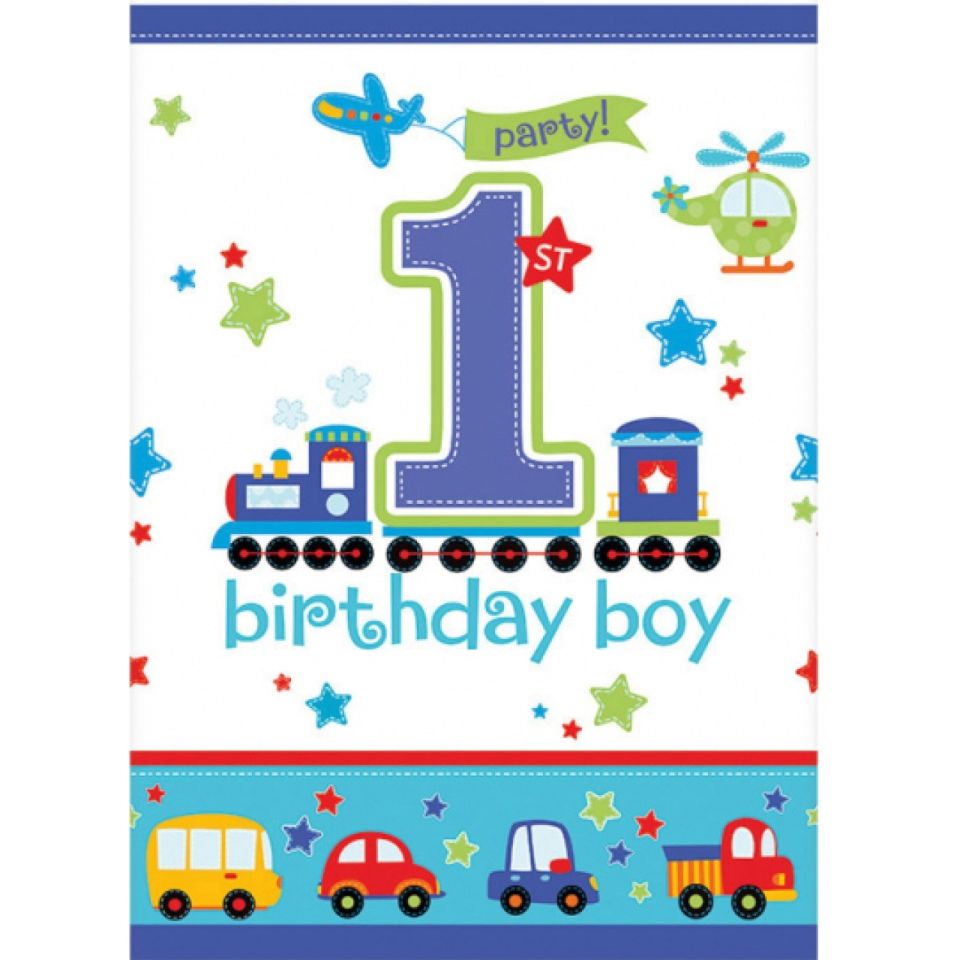 tischdecke 1 geburtstag blau