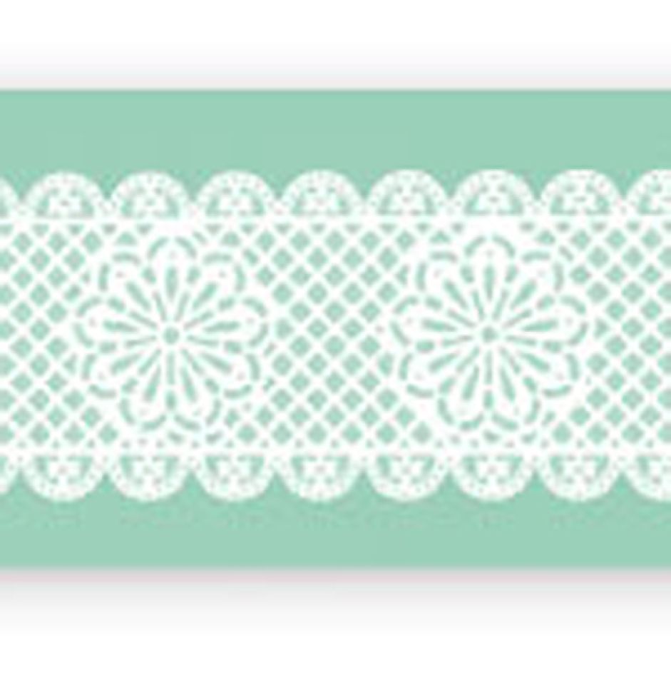 pavoni magic decor essbare spitze silikon matte 40x9 cm blumen borduere 2