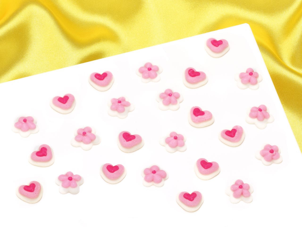 mini hearts and flowers cupcake decorations