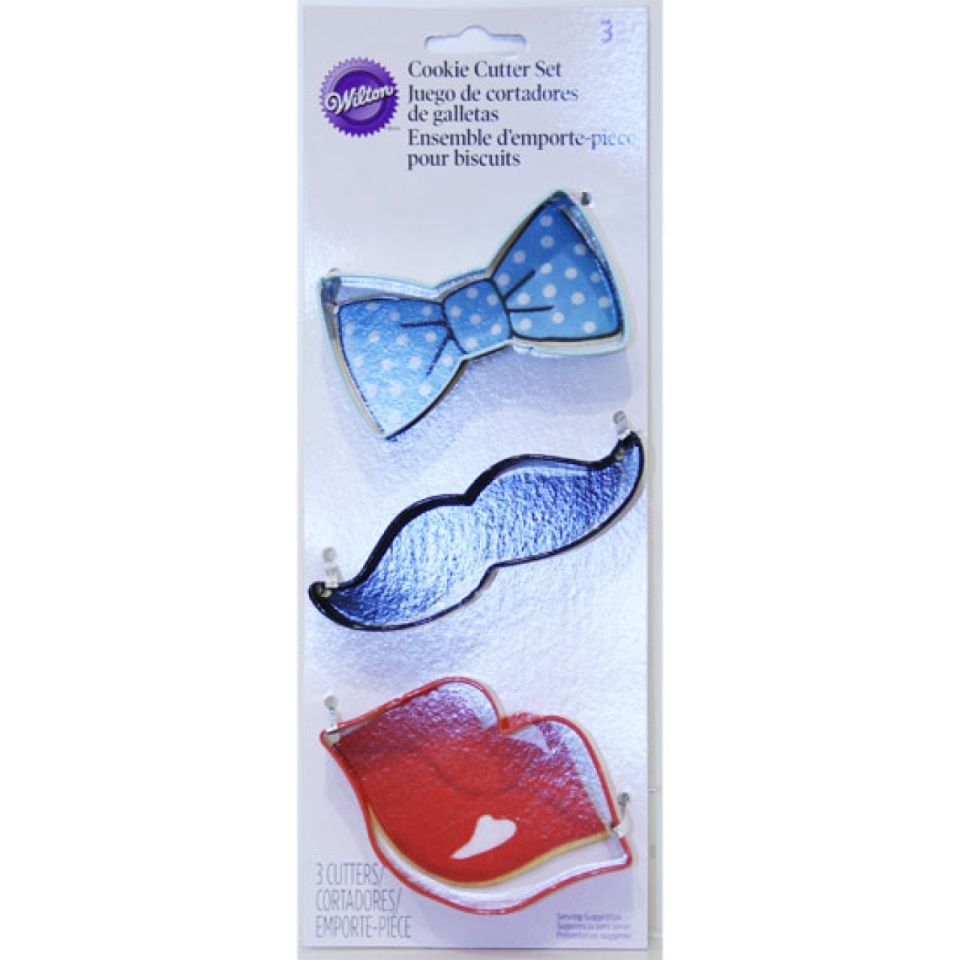 wilton ausstecher bart schleife ausstechformen 3er set
