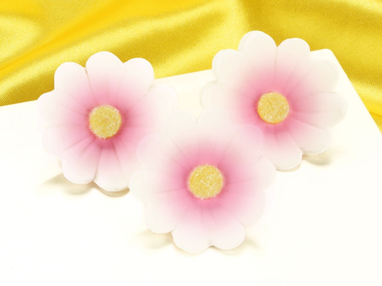 flowers 40mm white rose sugar 6 pieces
