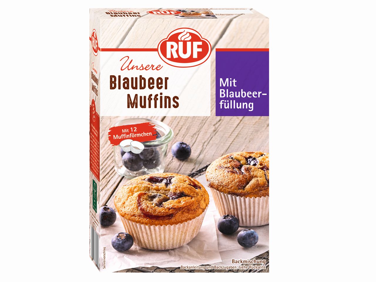 ruf blueberry muffins 410g