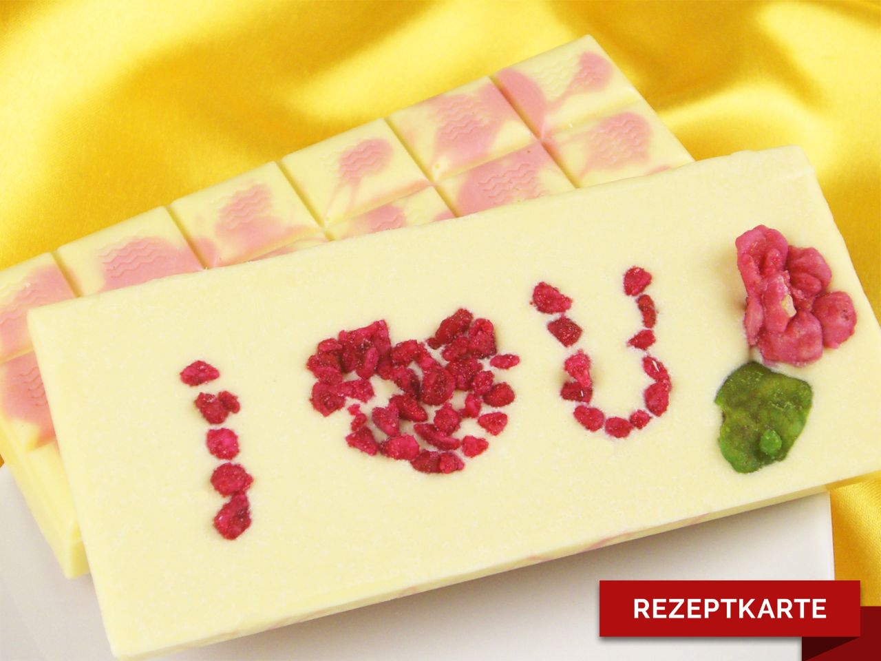 schokoladentafel i love you rezeptkarte