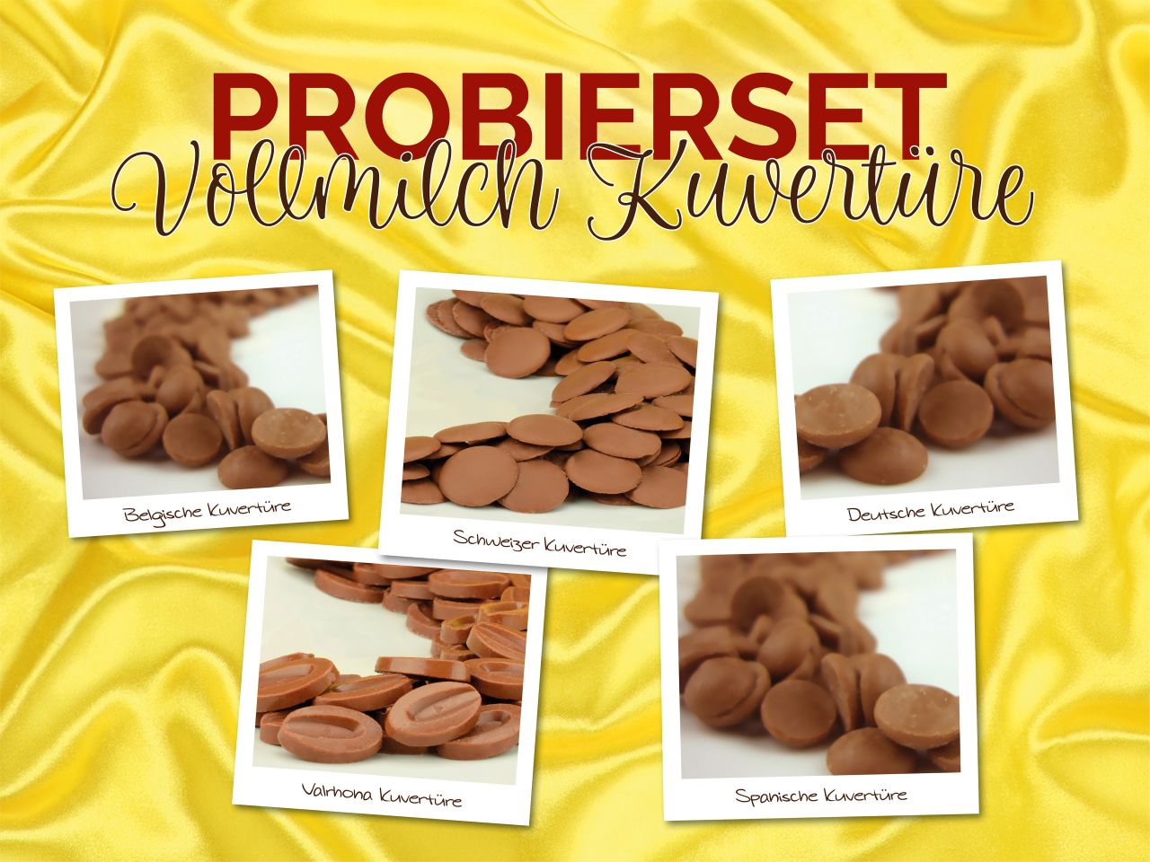 milk chocolate couverture tasting set 6x20g 120g