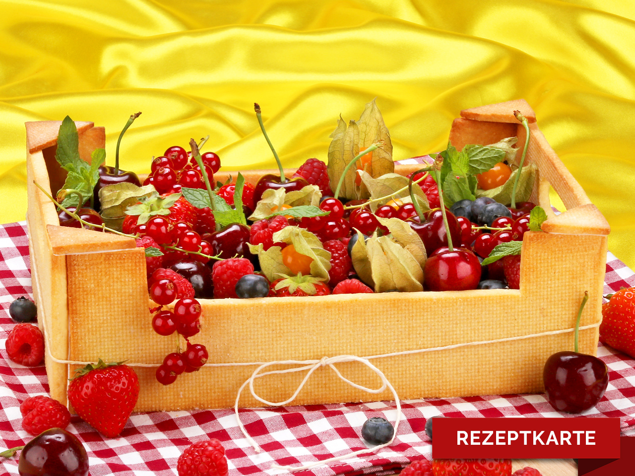 essbare obstkiste rezeptkarte