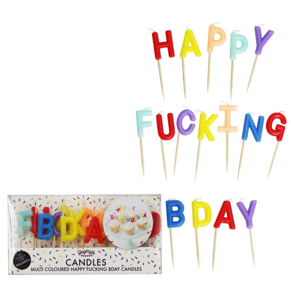 geburtstagskerze happy fucking bday
