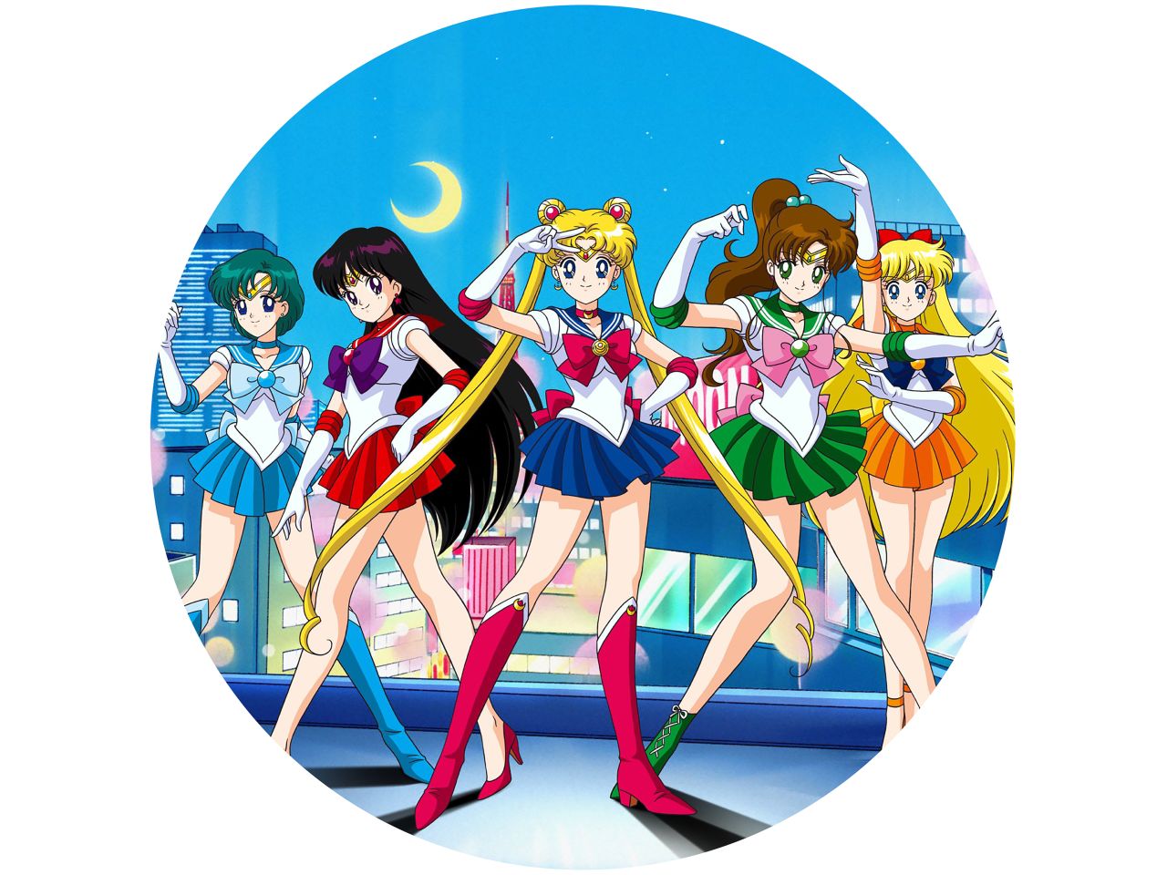 tortenaufleger sailor moon girls rund 20cm