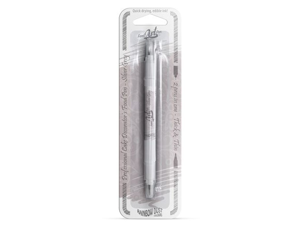 farbstift food art pen silbergrau
