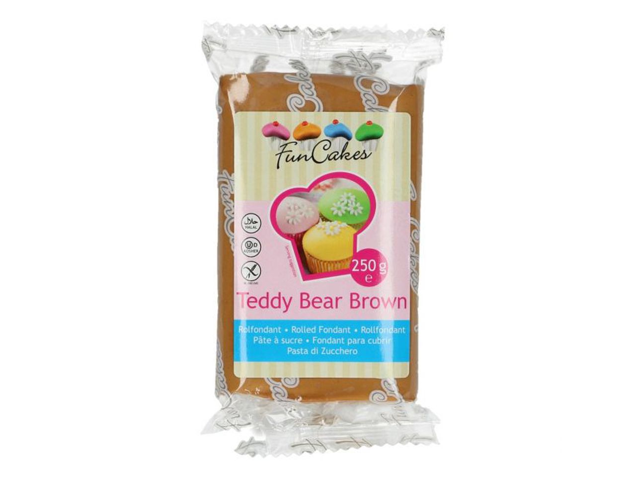 funcakes rollfondant teddy baer braun 250g