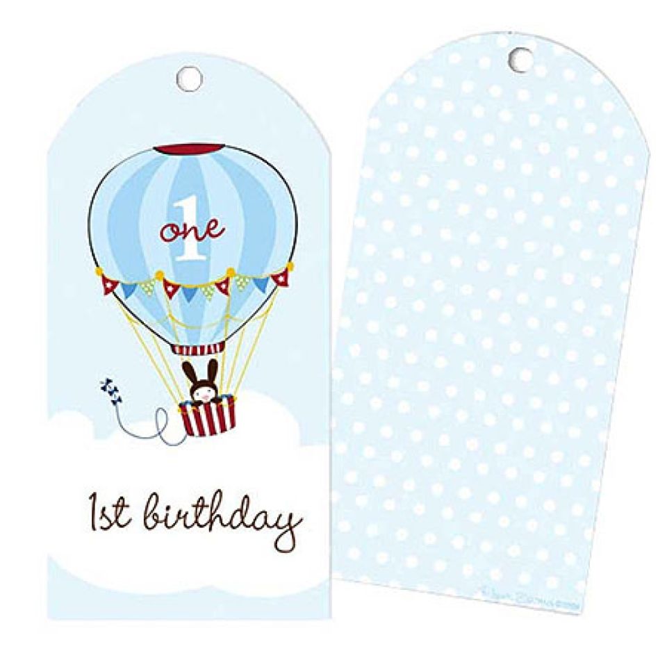 paper eskimo geschenkanhaenger 1 geburtstag 12 stk