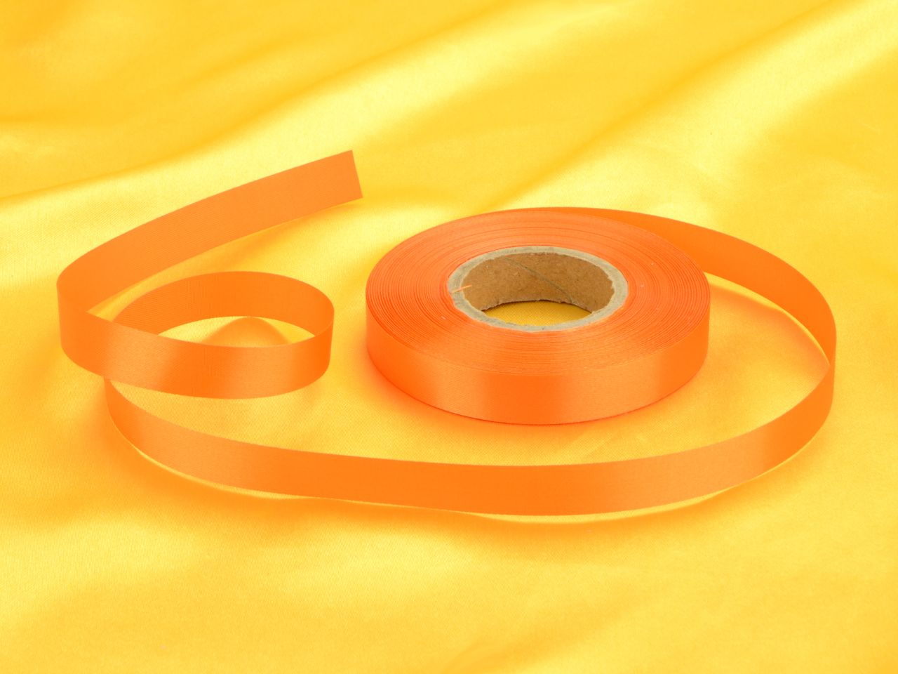 satin ribbon orange 14mm 30m